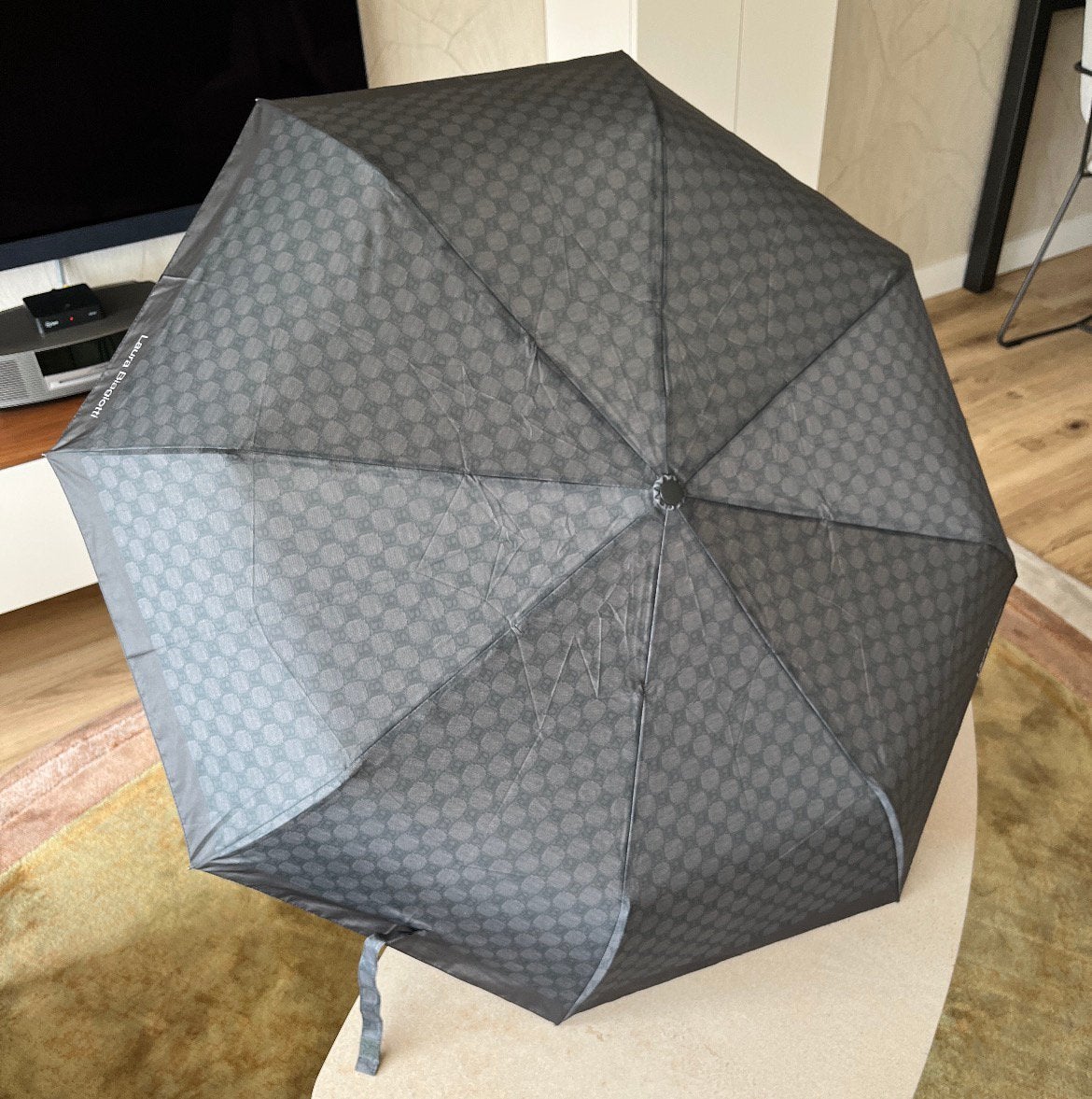 Laura Biagiotti Automatische paraplu Compact zwart, Ophalen of Verzenden, Nieuw, Zwart