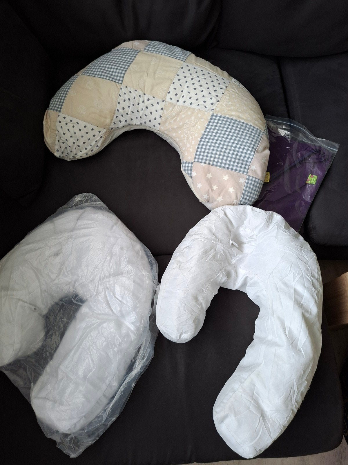 Nekkussen nieuw in folie, Voedingskussen evt + extra paarse, Overige merken, Wasbare/afneembare hoes, Voedingskussen, Nieuw