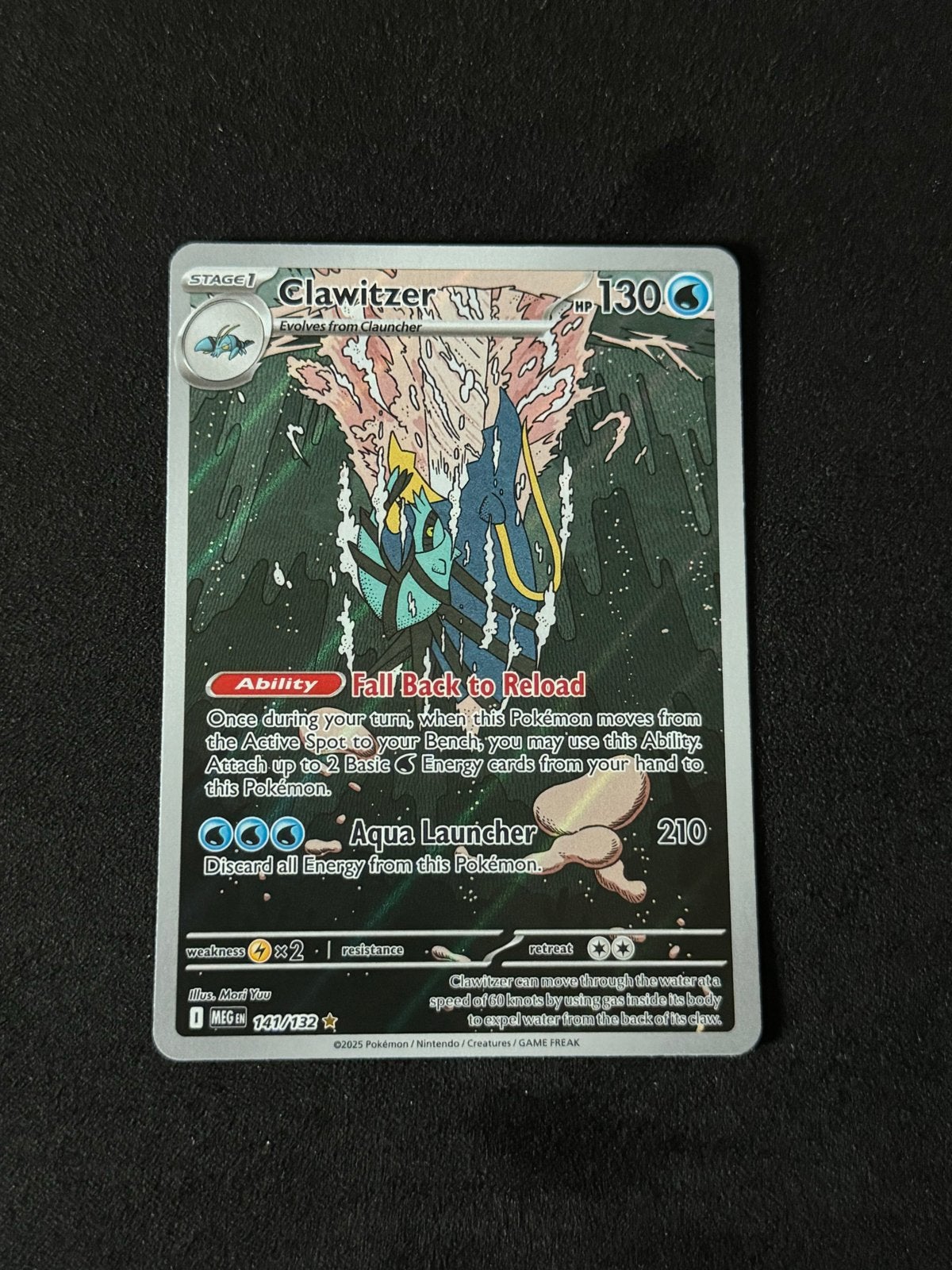 Clawitzer 041/132 Reverse Holo Pokémon kaart, Ophalen of Verzenden, Zo goed als nieuw, Losse kaart, Foil