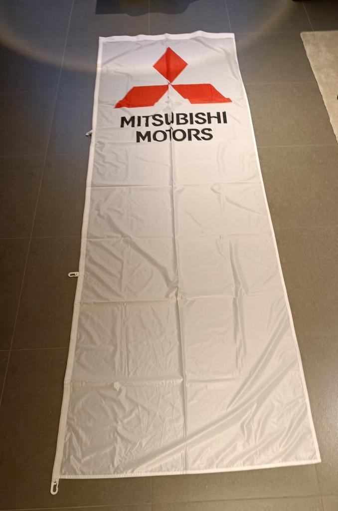 Mitsubishi Motors Banner / Vlag - Mancave Decoratie, Ophalen of Verzenden