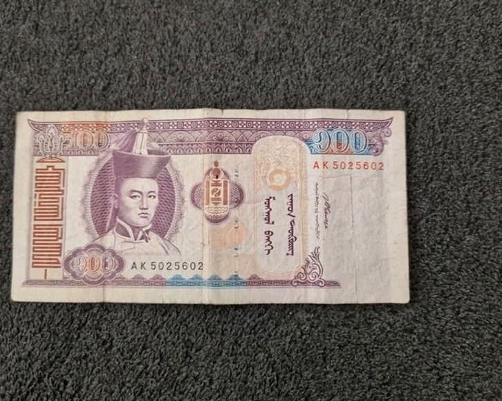 Mongoolse 100 Tögrög,  bankbiljet (2008), Ophalen of Verzenden, Oost-Azië, Los biljet