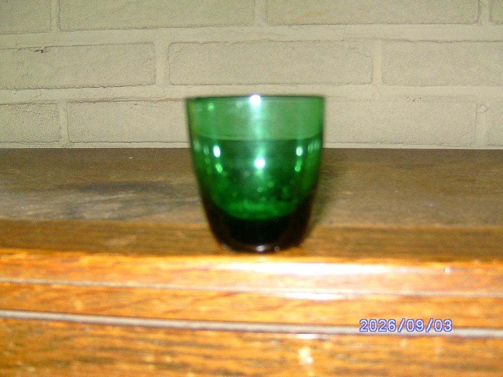 smaragd glas borrel Max Verboeket ontwerp 1956 Carnaval, Antiek en Kunst, Ophalen of Verzenden
