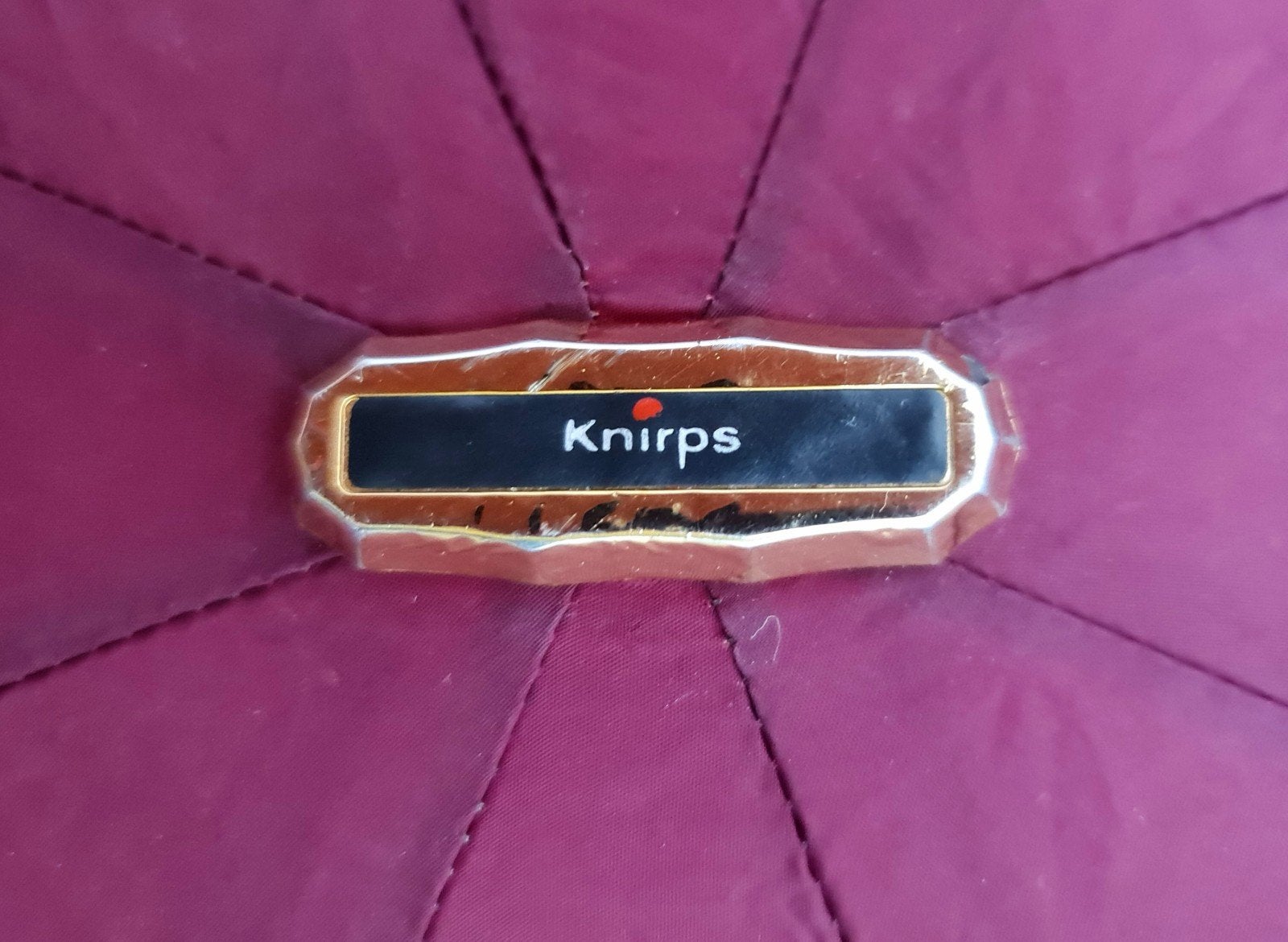 Vintage Knirps 2000 paraplu jaren 70 design chique rood mooi, Ophalen, Gebruikt, Rood