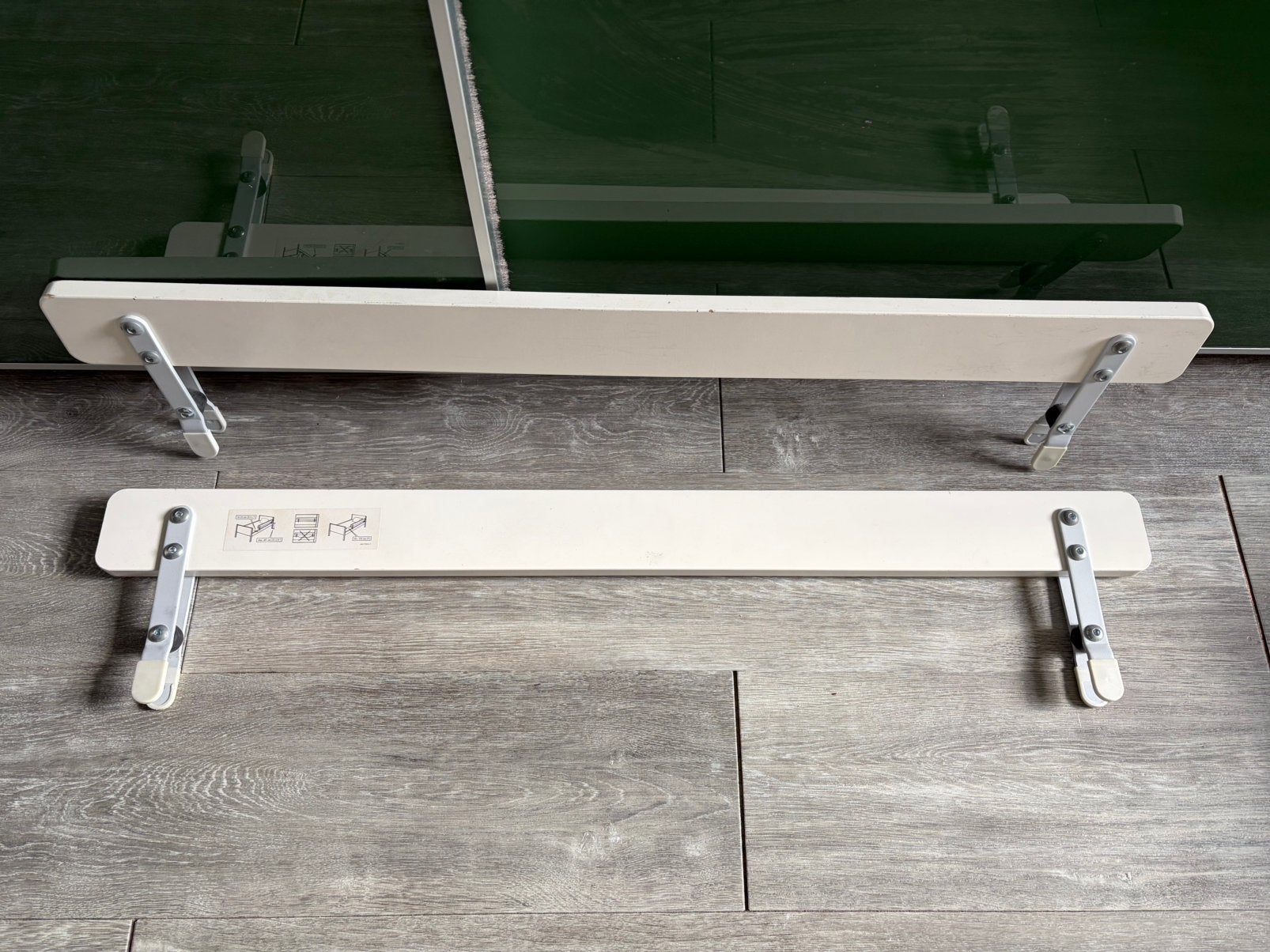 Ikea Nattapa zijsteunen 2x, Huis en Inrichting, Ophalen, Wit, 190 cm of minder, Hout