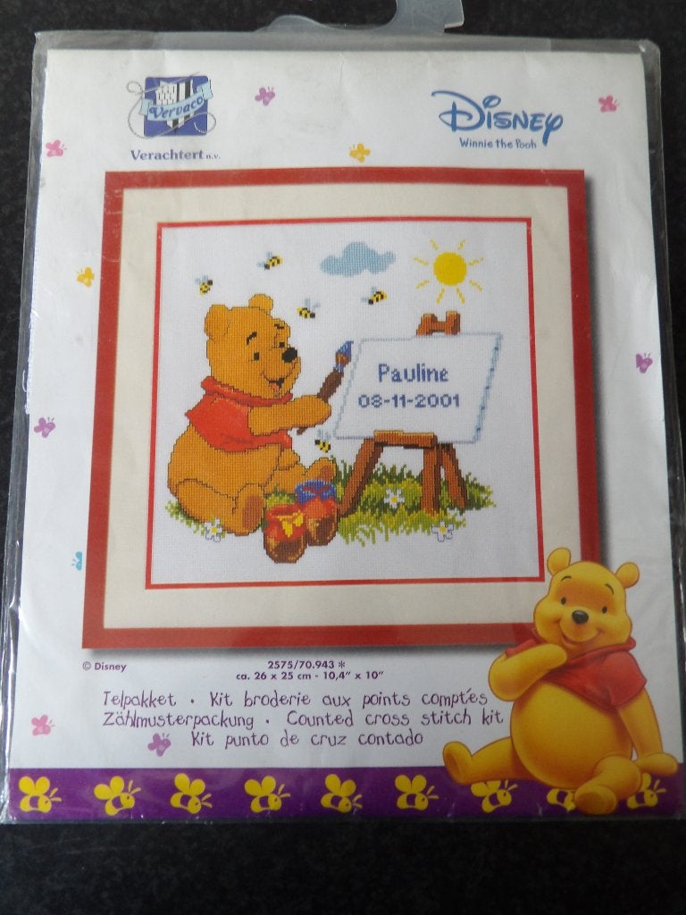 Nieuw borduurpakket Winnie the Pooh geboorte, Ophalen of Verzenden, Nieuw, Handborduren, Borduurpakket