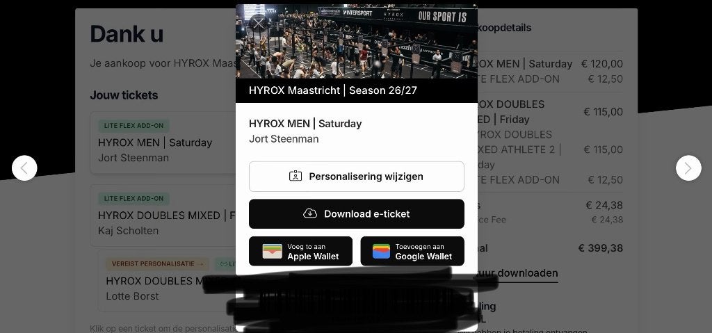 Hyrox Maastricht 2026 men solo Saturday, Ophalen of Verzenden, Nieuw