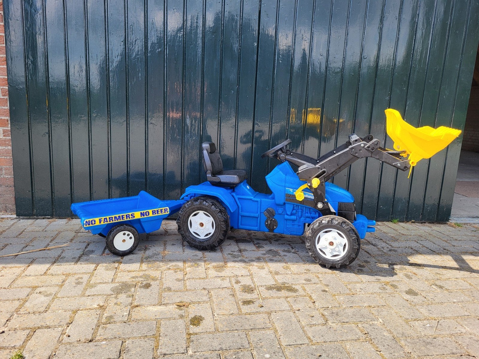 New Holland traptractor met voorlader en aanhanger, Ophalen of Verzenden, Gebruikt, Trapvoertuig