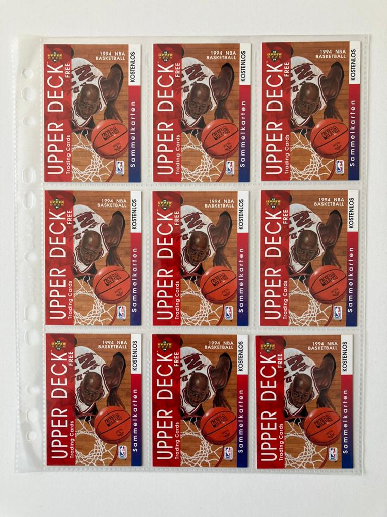 Michael Jordan Upper Deck Basketball cards 1994, Verzenden, Zo goed als nieuw, Buitenlandse clubs, Spelerskaart