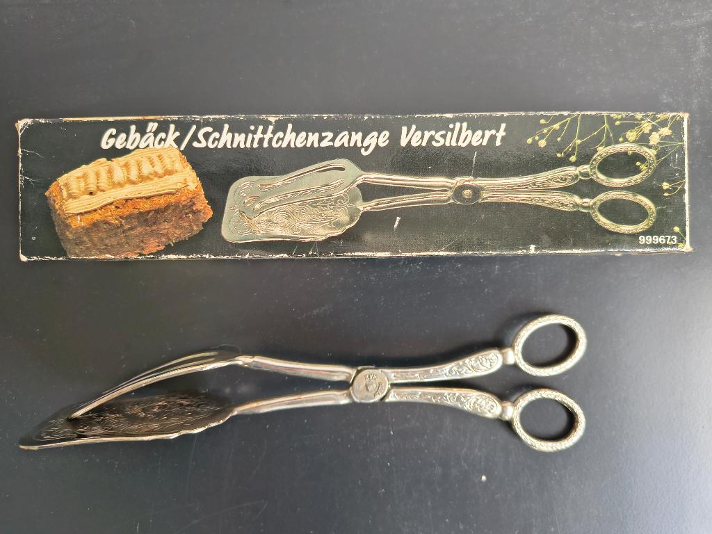 Vintage verzilverde gebakstang, Antiek en Kunst, Ophalen of Verzenden