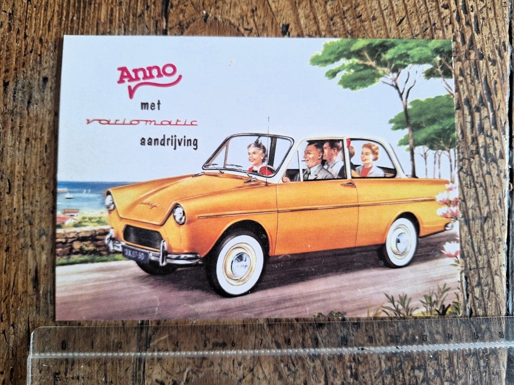 ansichtkaart DAF daffodil variomatic reclame Anno, Ophalen of Verzenden, Zo goed als nieuw, Auto's