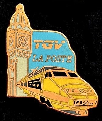 TGV 10 ans met Gare de Lyon pin-geel emaille, Verzenden, Nieuw, Transport, Speldje of Pin