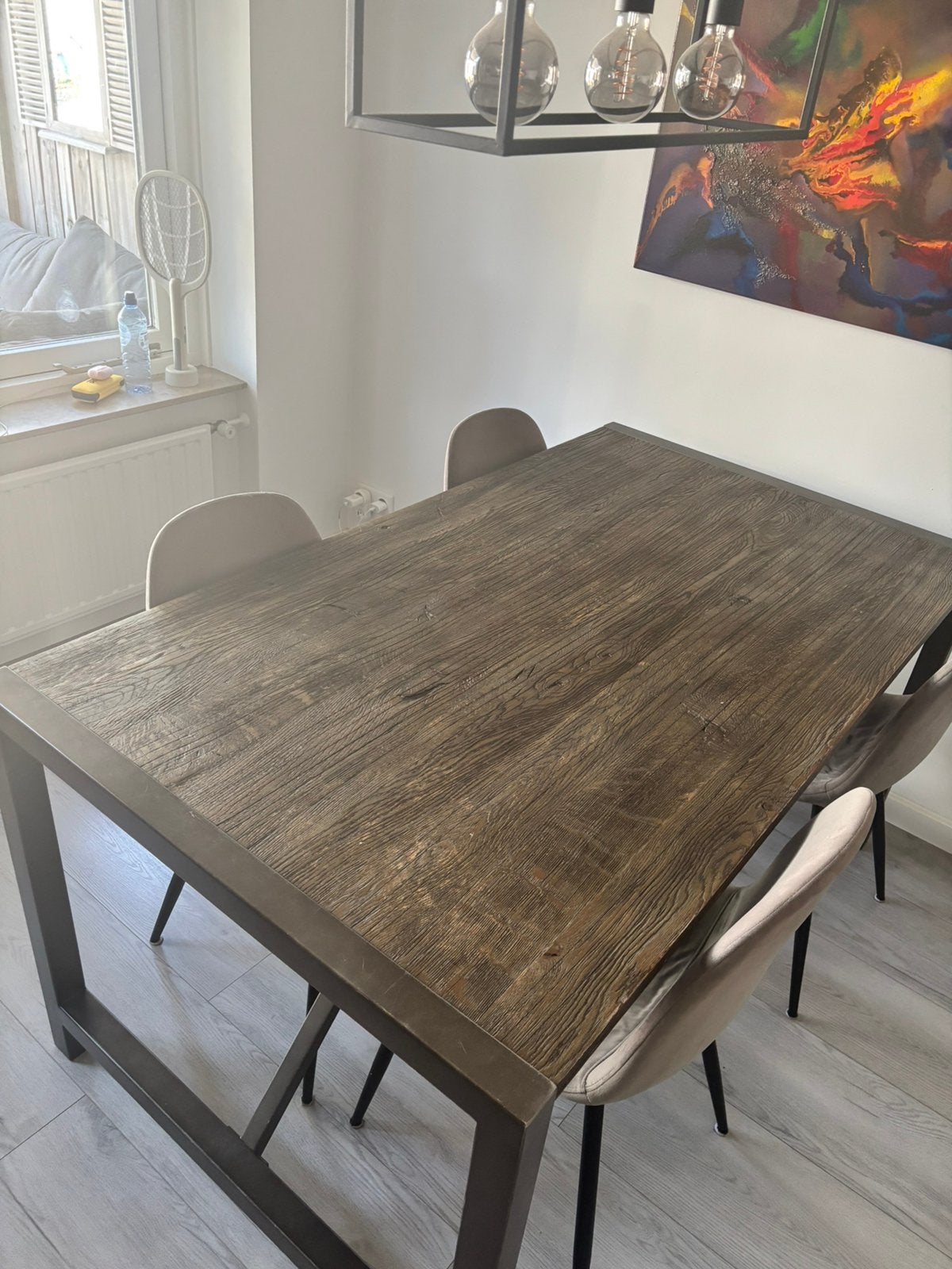 Eetkamertafel inclusief stoelen LAATSTE KANS!!, Huis en Inrichting, Ophalen, Zo goed als nieuw, Rechthoekig, 50 tot 100 cm