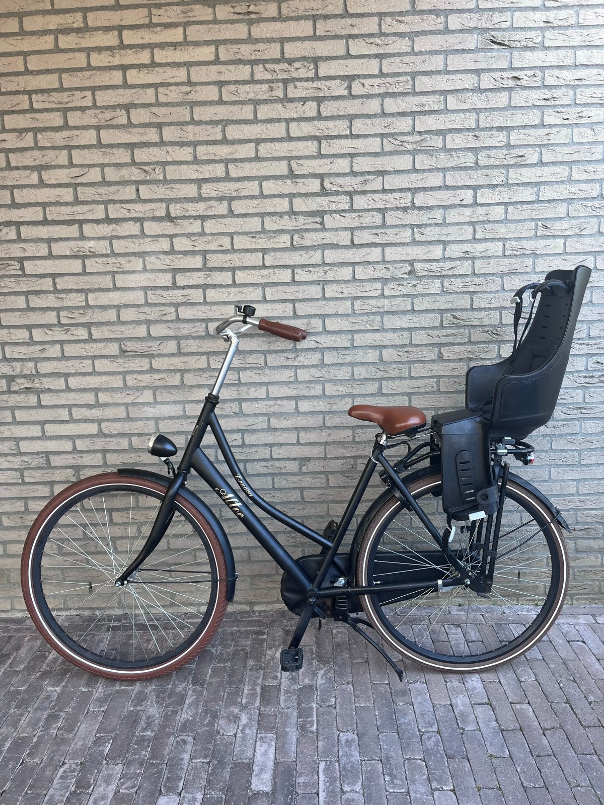Altec London Damesfiets met kinderzitje, Fietsen en Brommers, Fietsen | Dames | Damesfietsen, Terugtraprem, Gebruikt, 50 tot 53 cm