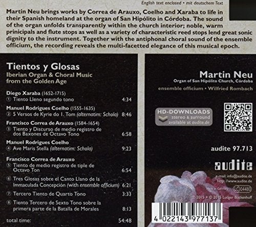 NIEUW CD Tientos Y Glosas / Martin Neu (Audite), Overige typen, Ophalen of Verzenden, Nieuw in verpakking, Album