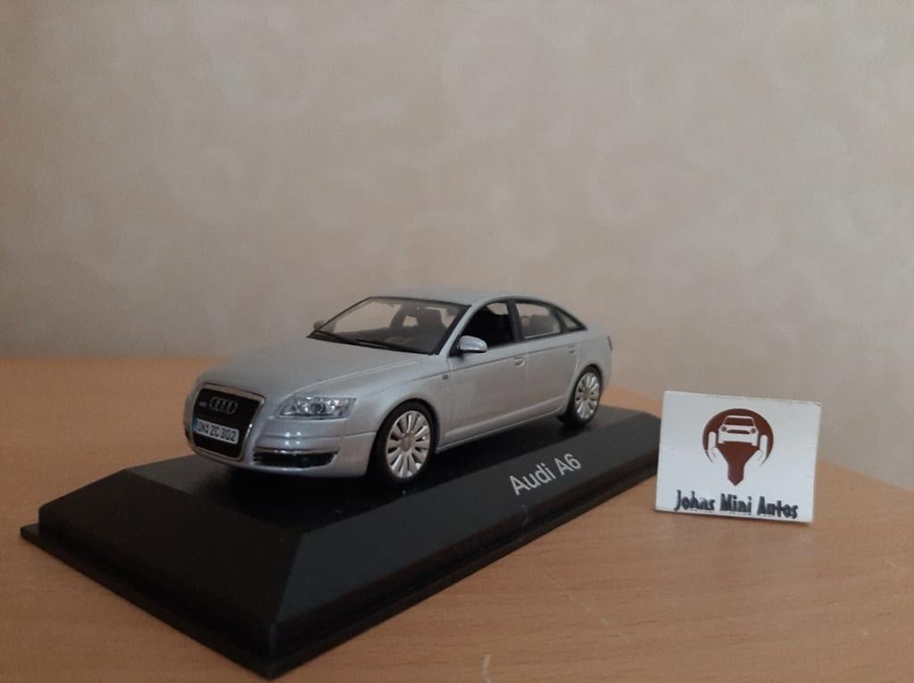 Audi A6 2004-2008 zilvermetallic van Minichamps 1:43, Hobby en Vrije tijd, Modelauto's | 1:43, Nieuw, Auto, MiniChamps, Ophalen of Verzenden