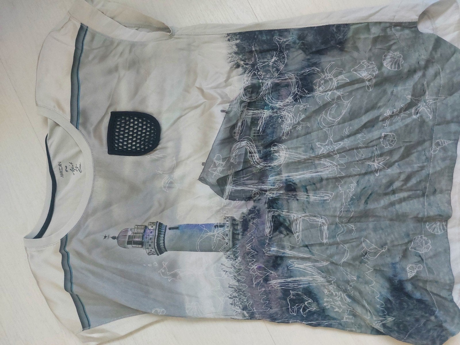 Marc Cain shirt maat 36 met vuurtorenprint, Marc Cain, Ophalen of Verzenden