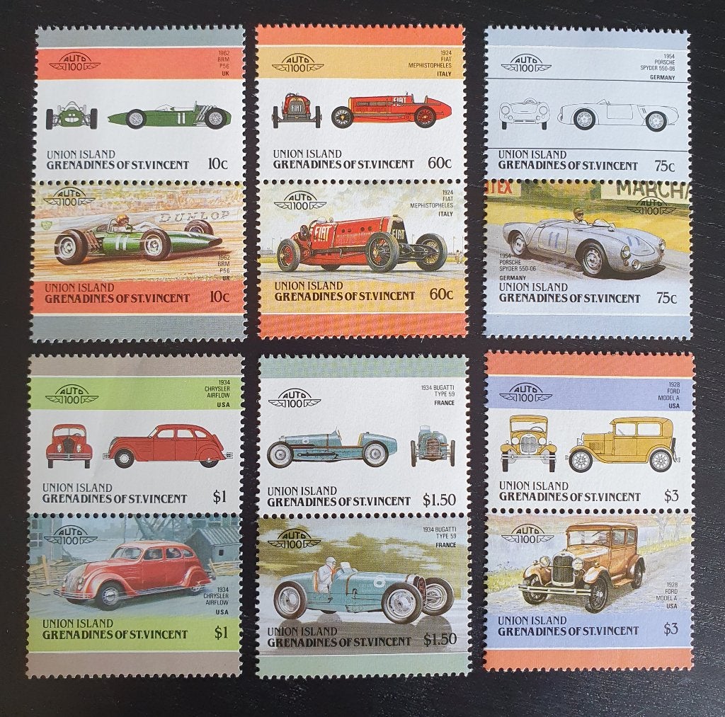 Union Island 1986 Auto Oldtimer Michel 176-187 postfris, Verzenden, Postfris, Auto's