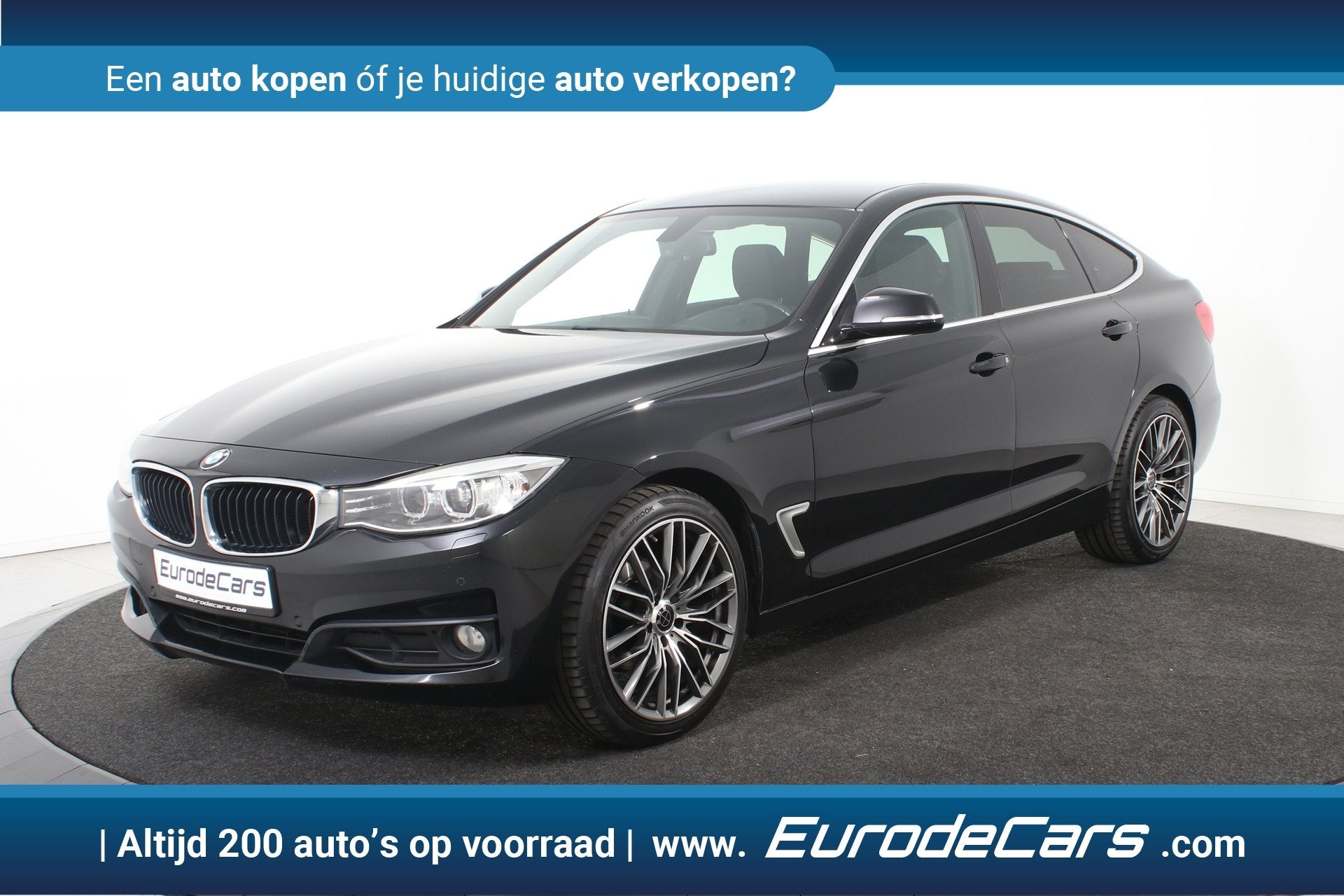 BMW 3-serie 318d GT *Leer*Navigatie* (bj 2016), Auto's, 745 kg, 4 cilinders, Zwart, Bedrijf