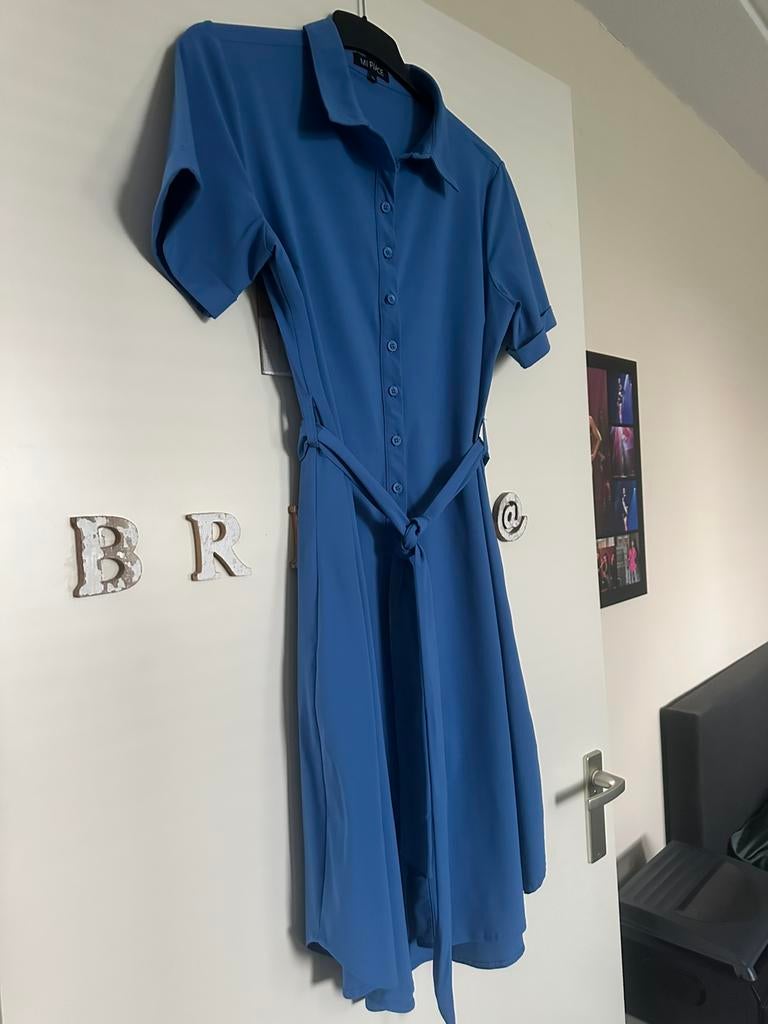 MiPiace XL travelstof jurk, Kleding | Dames, Blauw, Maat 46/48 (XL) of groter, Ophalen of Verzenden, Zo goed als nieuw