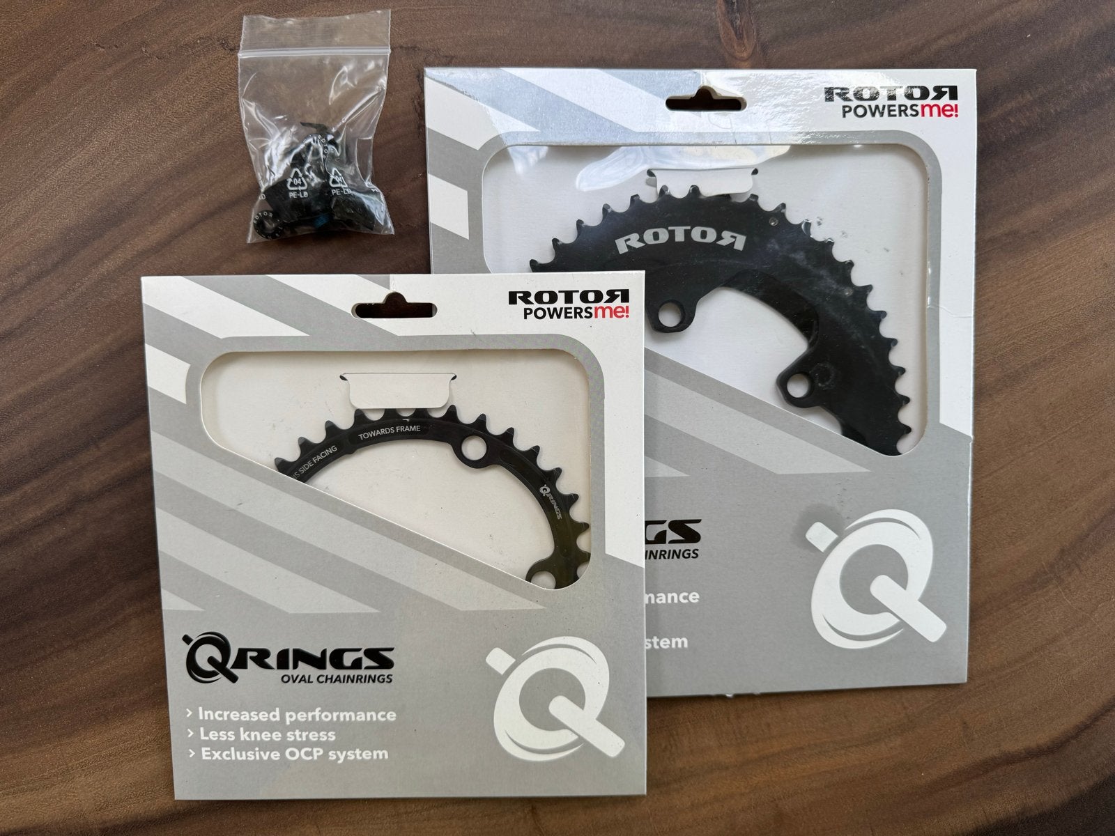 ROTOR Q-Ring Oval bladenset voor Shimano 50/34 en boutenset, Fietsen en Brommers, Fietsonderdelen, Nieuw, Ophalen of Verzenden