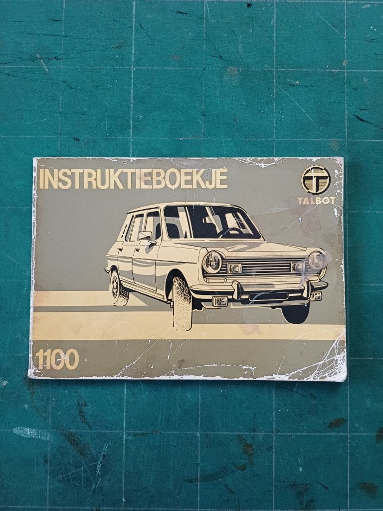 instruktieboekje TALBOT 1100, Ophalen of Verzenden