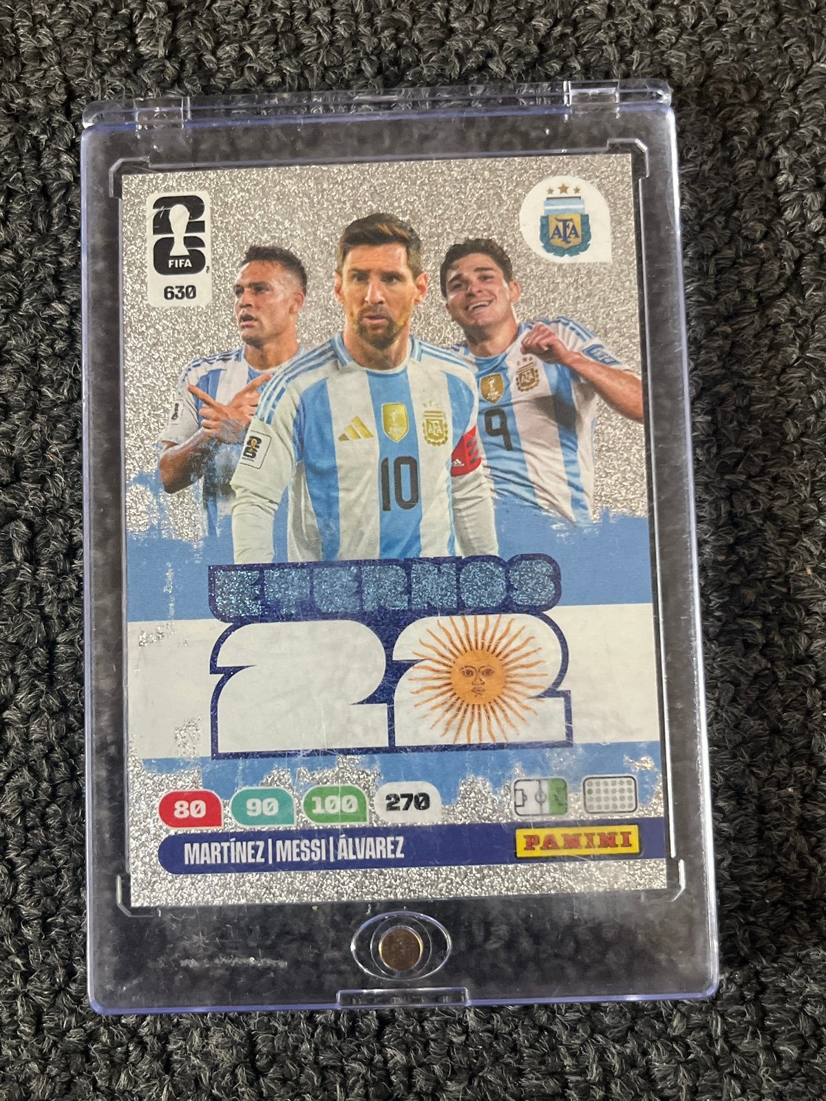 Panini FIFA 2022 Spelerskaart Messi, Martinez, Alvarez, Ophalen of Verzenden, Zo goed als nieuw, Buitenlandse clubs, Spelerskaart