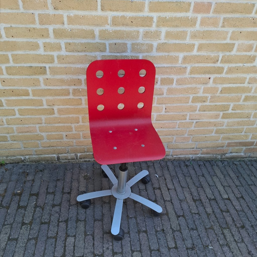 Ikea bureaustoel, Ophalen, Gebruikt, Rood, Bureaustoel