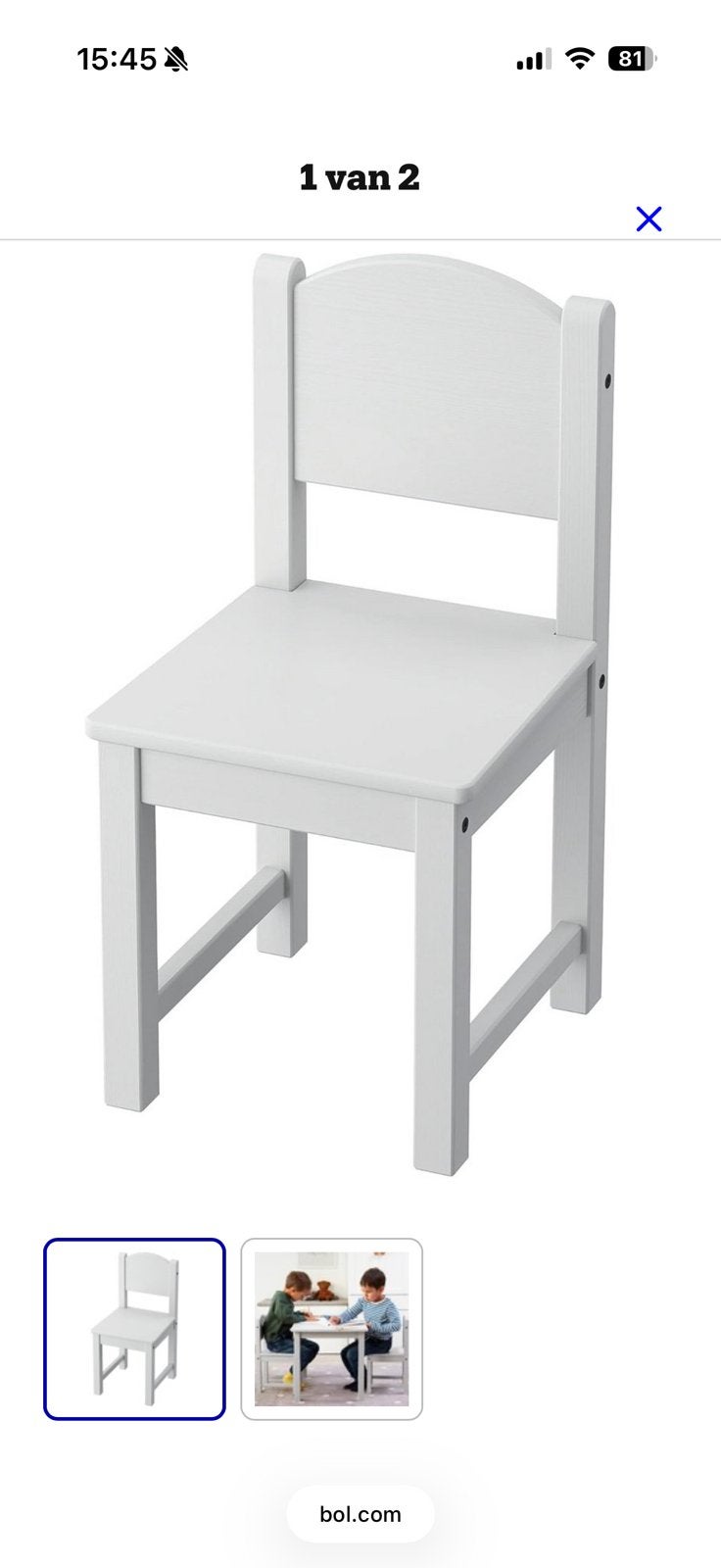 2 x Ikea stoeltje wit, Ophalen, Nieuw, Stoel(en)