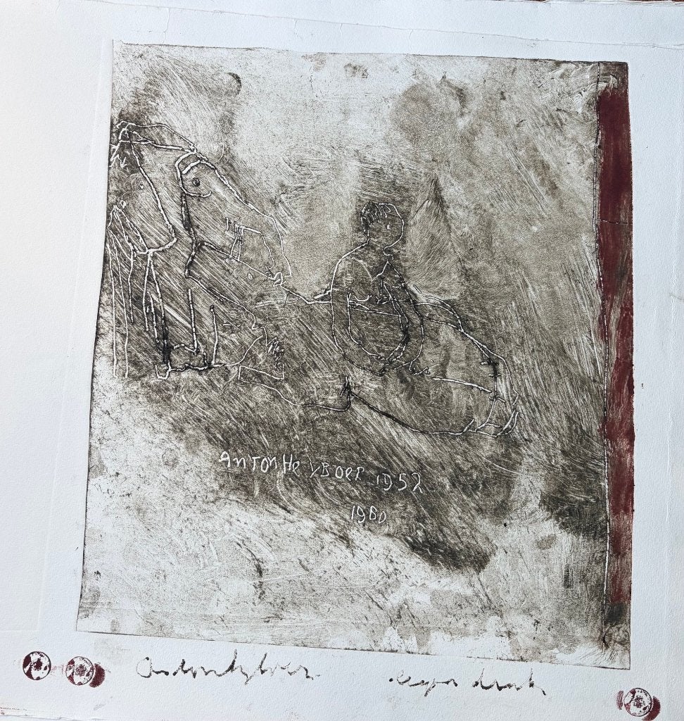 Anton Heyboer, Antiek en Kunst, Ophalen of Verzenden, Papier/karton