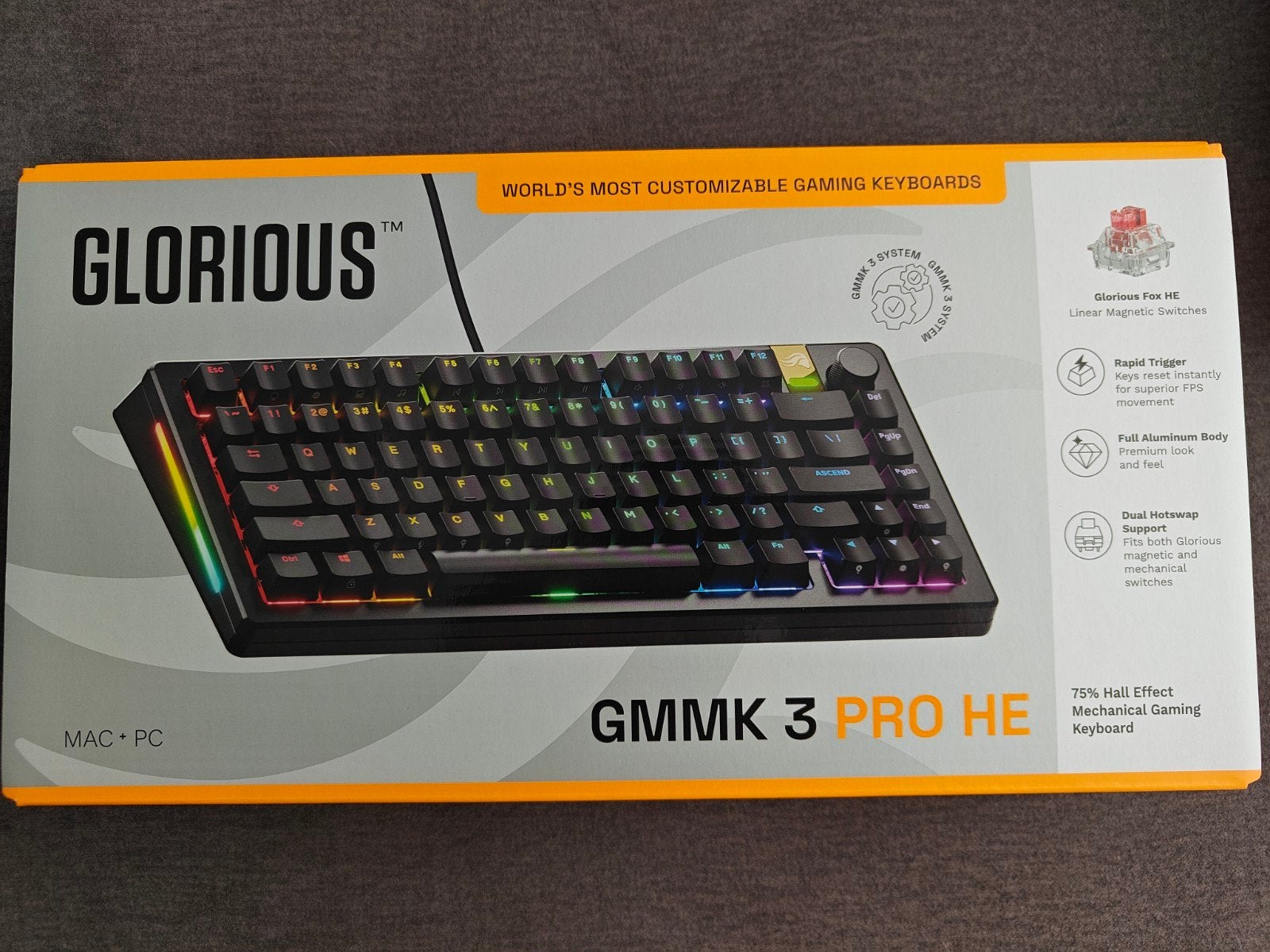 Glorious Gaming GMMK 3 PRO HE 75% Prebuilt, Ophalen, Gaming toetsenbord, Nieuw, Qwerty
