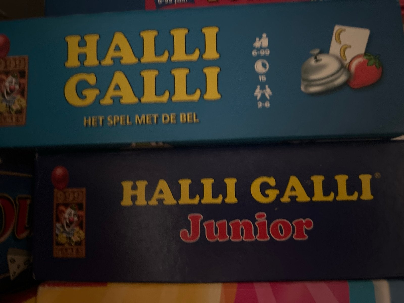 Halli Galli en Halli Galli Junior bordspellen, Drie of vier spelers, Ophalen, Gebruikt