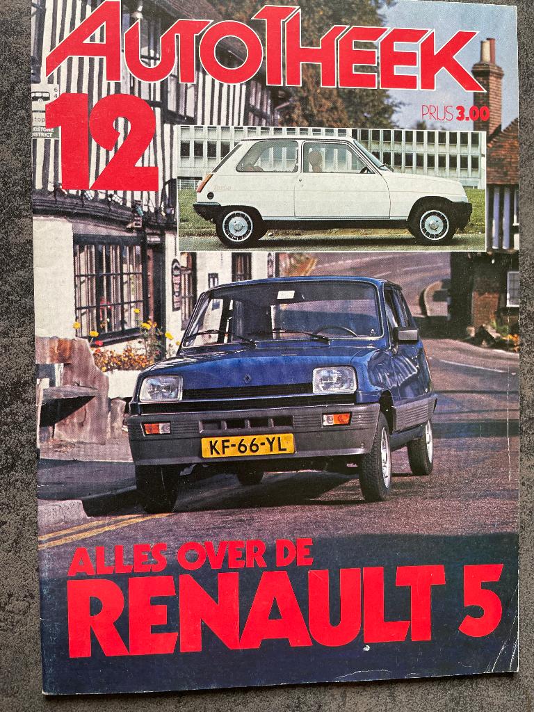 Folder van Renault 5 Autotheek nr 12, gedrukt 1983, Ophalen of Verzenden, Nieuw, Renault