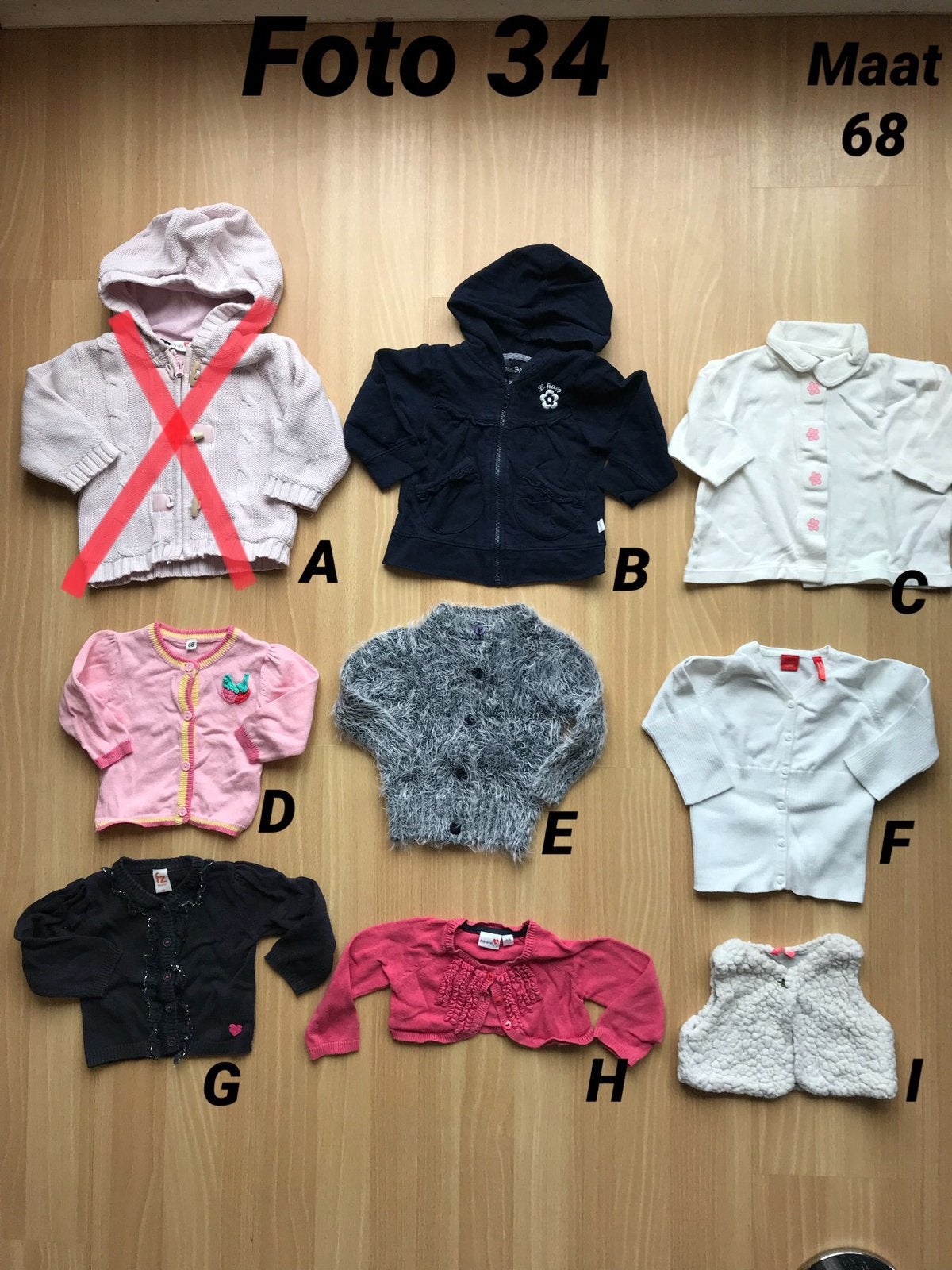 Vest vestje meisje maat 68 *foto 34*, Kinderen en Baby's, Babykleding | Maat 68, Ophalen of Verzenden, Zo goed als nieuw, Meisje