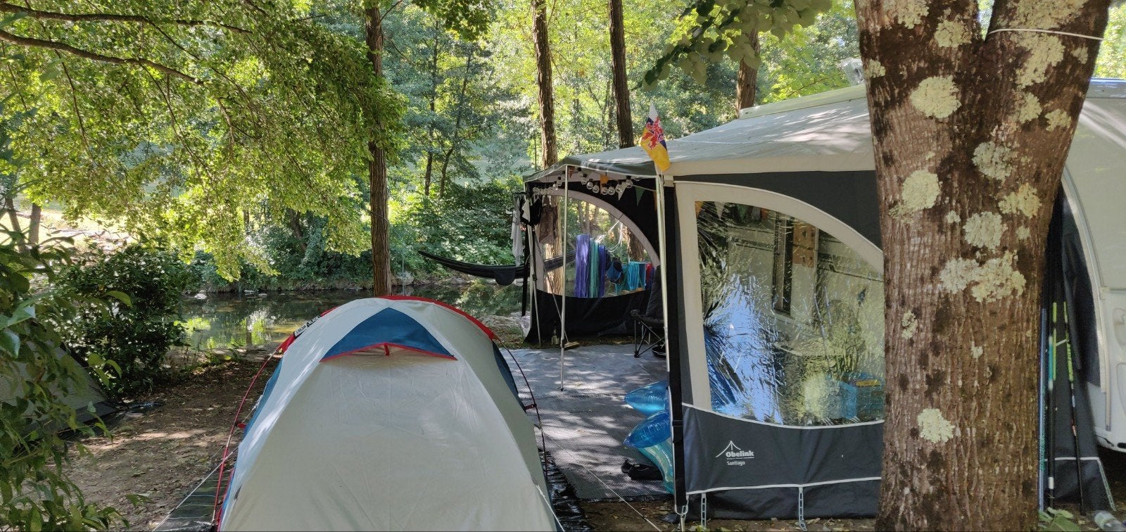 Obelink Santiago luifel voor Knaus 500, Caravans en Kamperen, Ophalen, Gebruikt