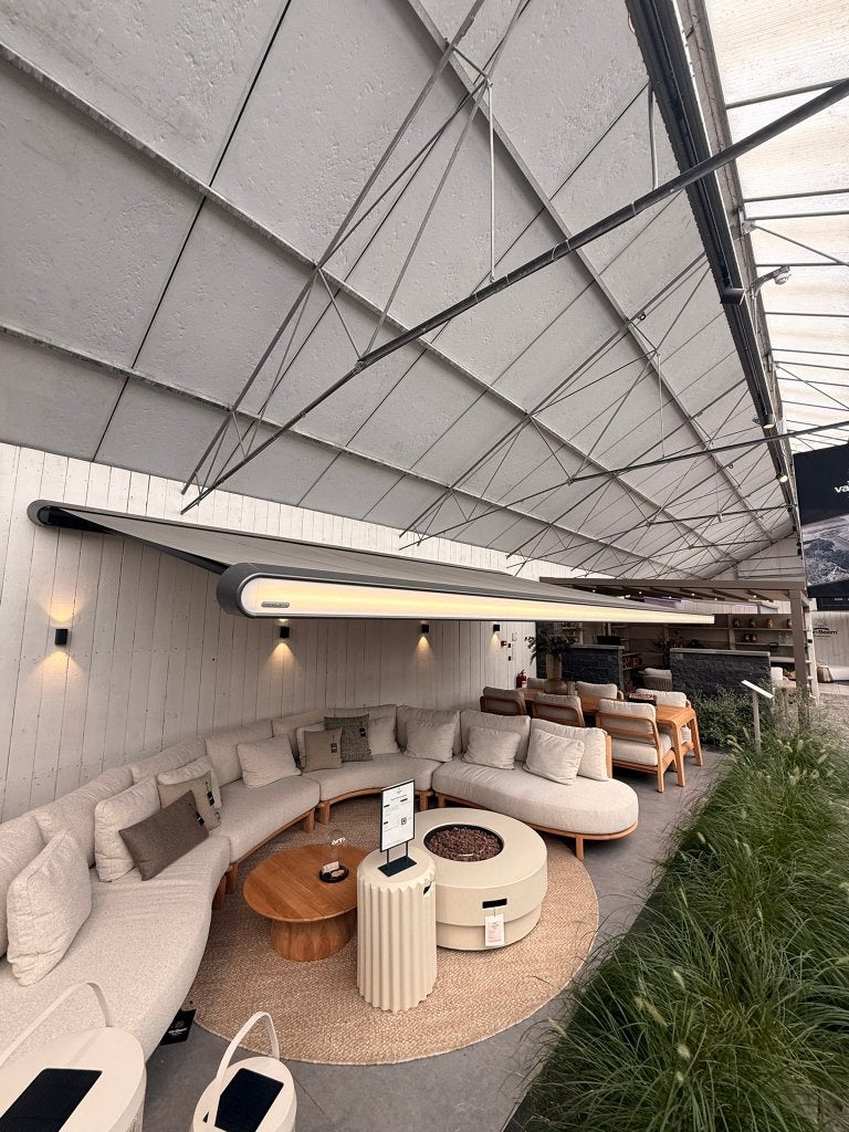 Markilux | Knikarmscherm | MX1, Tuin en Terras, Ophalen, Gebruikt, 450 cm of meer, Knikarmscherm