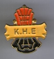 K.H.E. koper voetbal PIN ( BLAD3_361), Verzenden, Zo goed als nieuw, Sport, Speldje of Pin