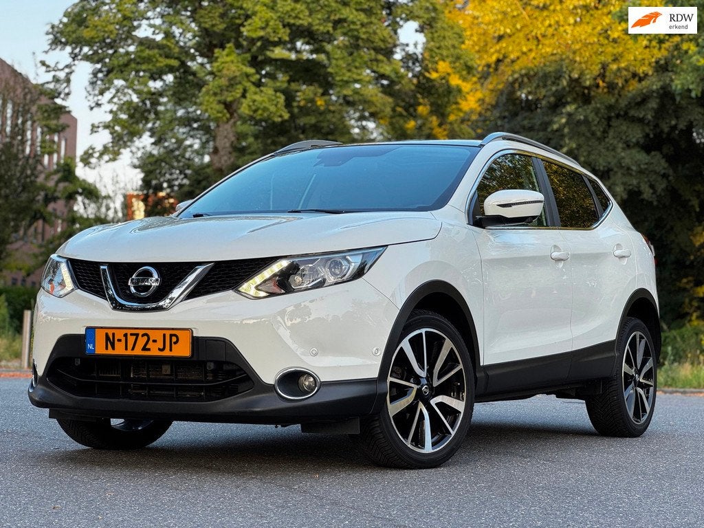 Nissan Qashqai 1.2 Tekna|AUT|360•|PANO|XENON|NAVI|LEDER|ST, Auto's, Nissan, Gebruikt, 4 cilinders, 116 pk, Wit