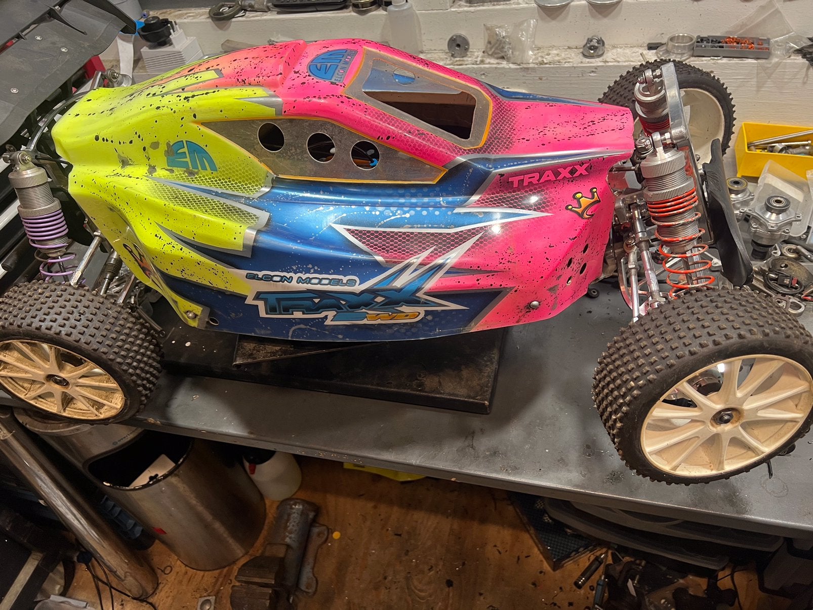 Elcon traxx 2wd, Hobby en Vrije tijd, Ophalen, Zo goed als nieuw, Auto offroad
