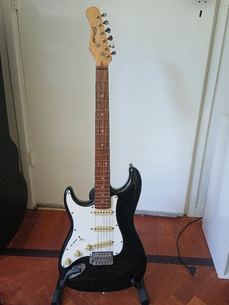 Electrische gitaar Stagg Stratocaster linkshandig, Ophalen, Gebruikt, Solid body, Overige merken