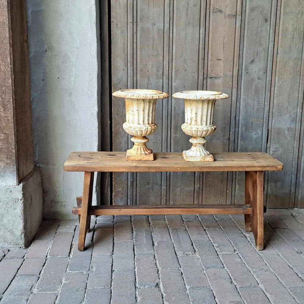Brocante oud houten bankje krukje 68x18x30cm *Etage3*, Huis en Inrichting, Woonaccessoires | Overige, Gebruikt, ., Ophalen of Verzenden