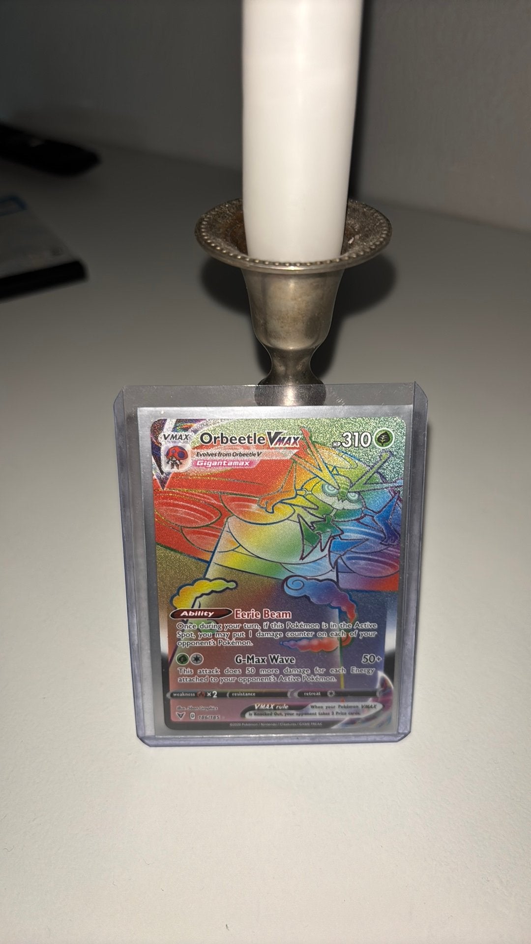 Orbeetle VMAX rainbow rare 186/185 (vivid voltage) near mint, Verzenden, Zo goed als nieuw