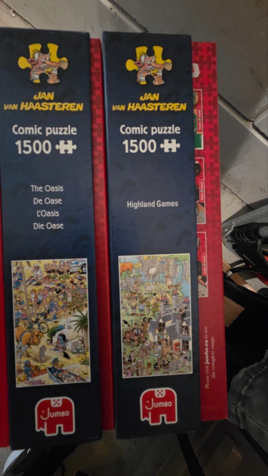 Jan van Haasteren Comic Puzzels - 2x 1500 stukjes, Ophalen, 500 t/m 1500 stukjes, Gebruikt, Legpuzzel