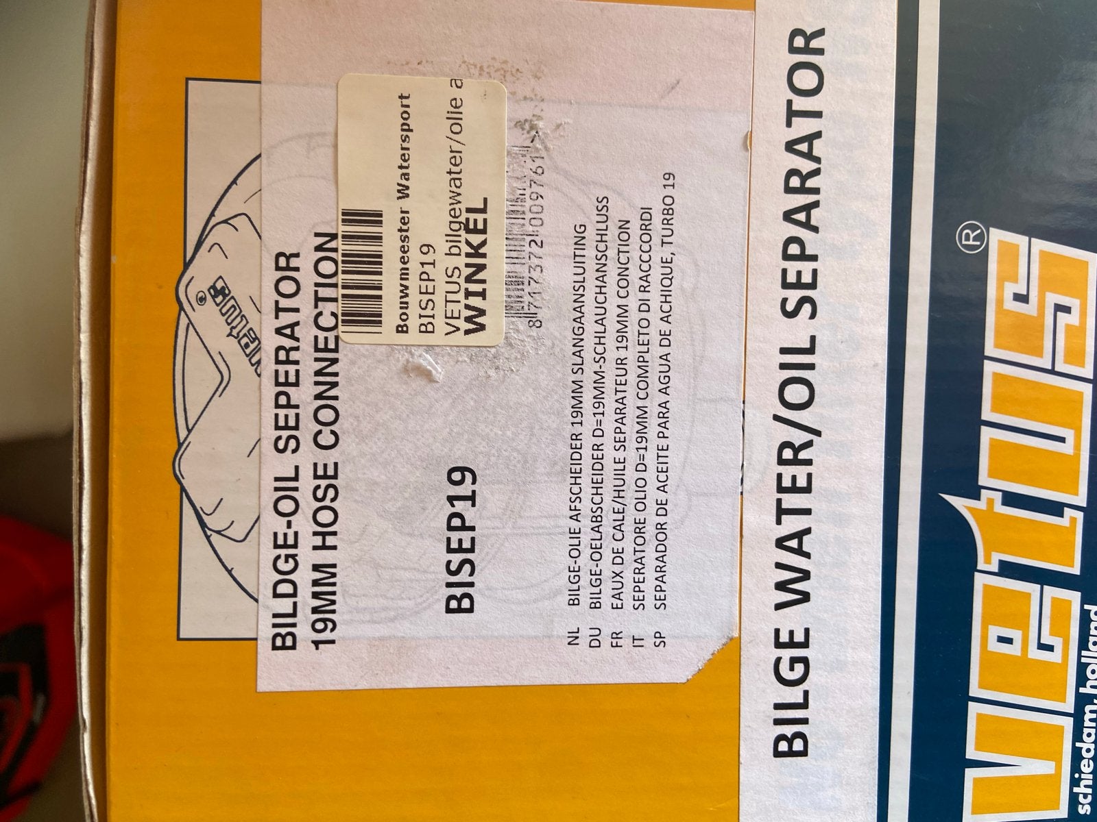 Vetus Bilge Water/Oil Separator - Nieuw in doos, Ophalen, Nieuw, Motor en Techniek