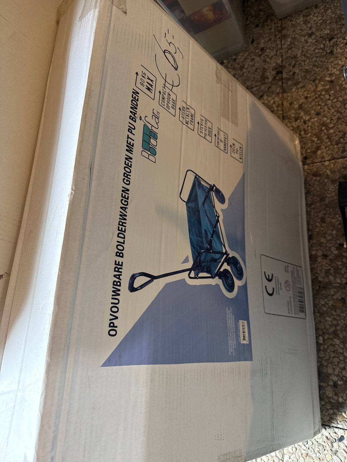 Nieuwe opvouwbare bolderwagen met PU banden - 80kg max, Ophalen of Verzenden, Opvouwbaar, Nieuw