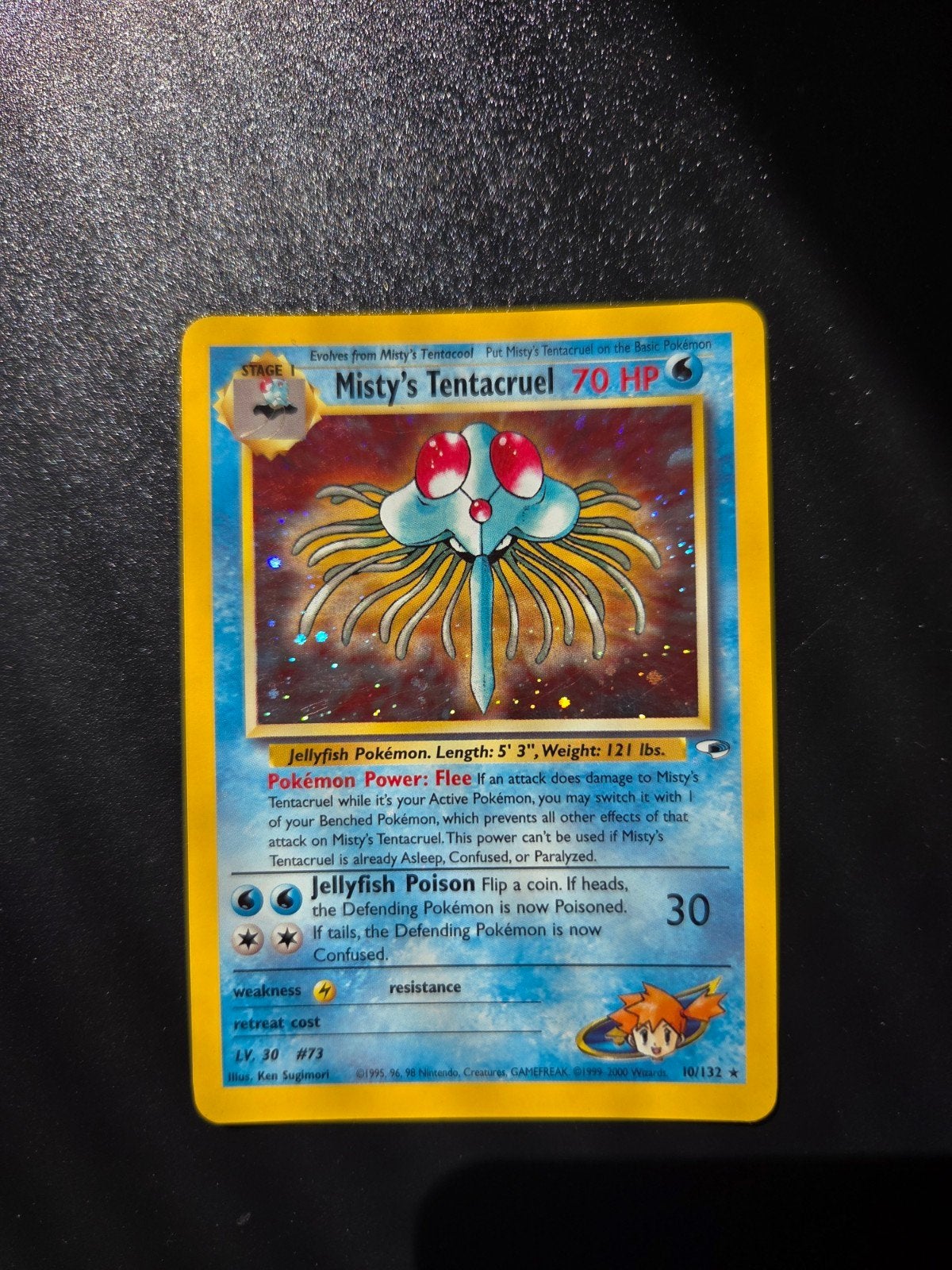 Misty's Tentacruel 10 Pokemon Gym Heroes holo, Hobby en Vrije tijd, Verzamelkaartspellen | Pokémon, Zo goed als nieuw, Booster