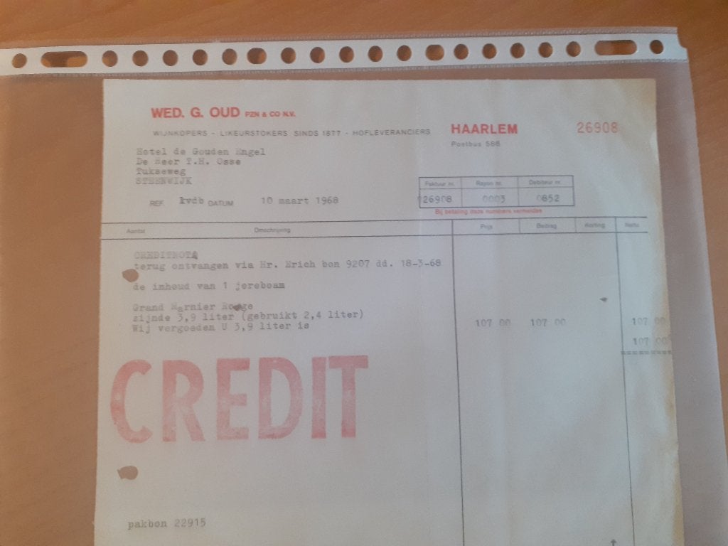 distilleerderij OUD Haarlem oude factuur, Ophalen of Verzenden, Zo goed als nieuw, Overige typen