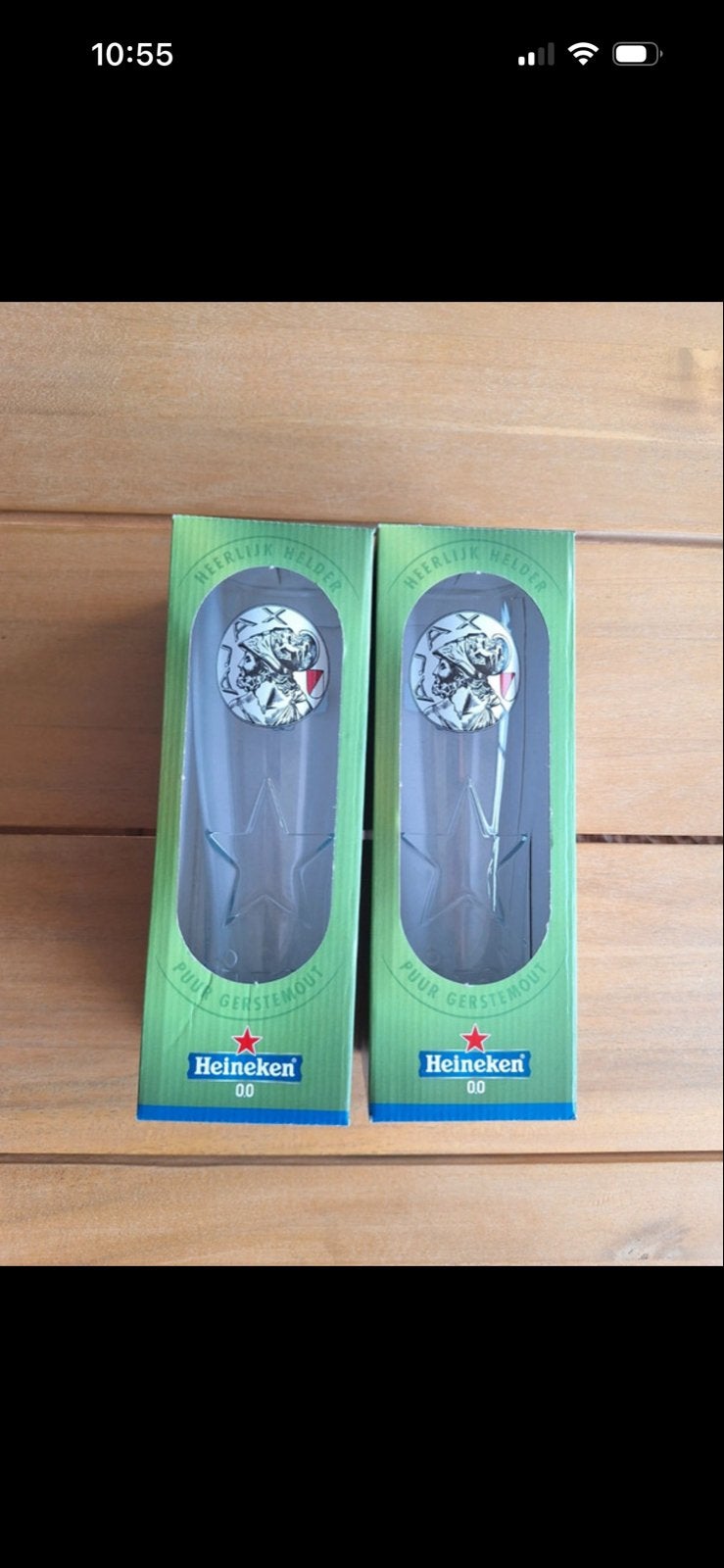 heineken 0.0 Clubglas - Set van 2 glazen in originele verpak, Ophalen of Verzenden, Nieuw, Glas of Glazen, Heineken
