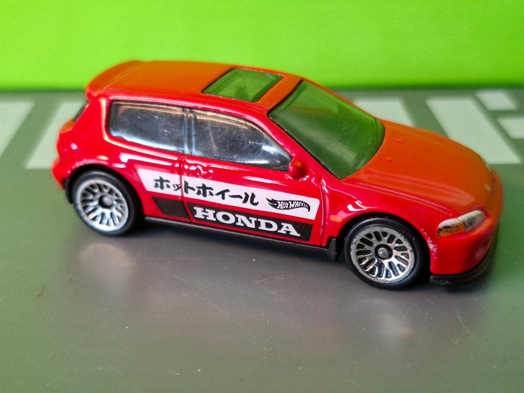 Hotwheels - Honda Civic EG [rood] 1/60, Ophalen of Verzenden, Zo goed als nieuw, Auto