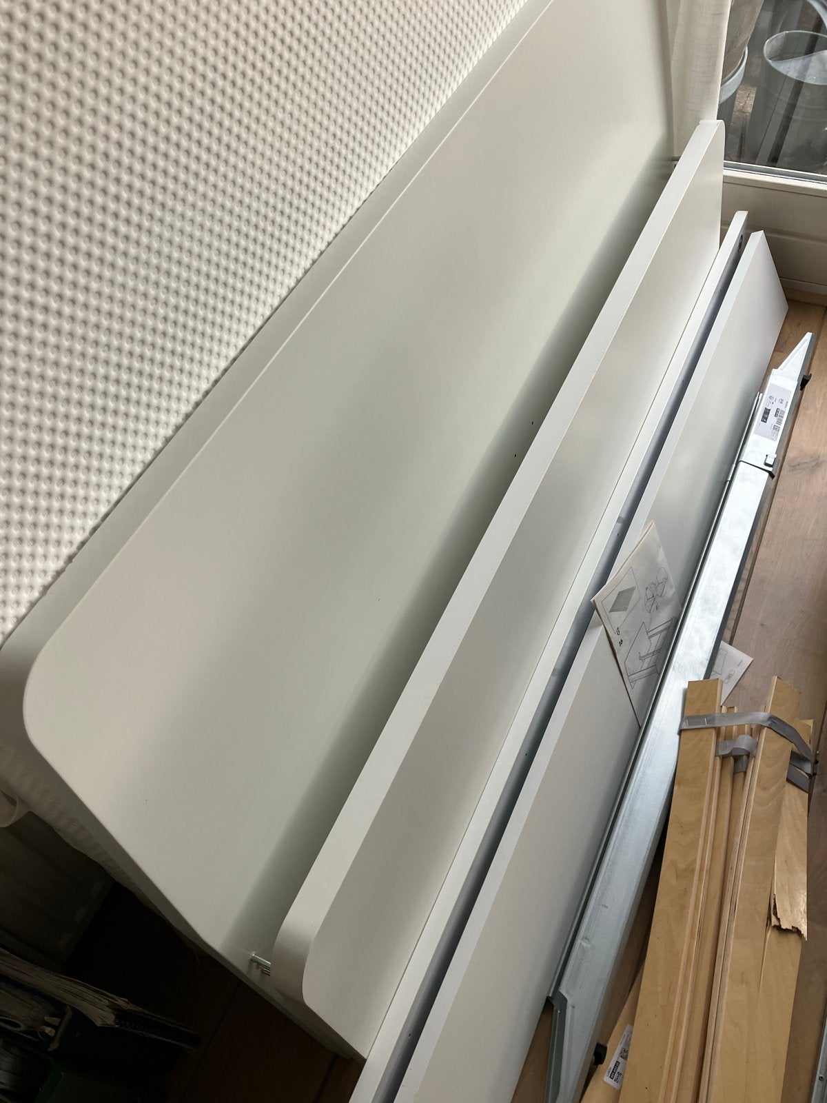 IKEA Askvoll bed 140x200 met lattenbodem en matras Abygda, Ophalen, Gebruikt, Wit, Tweepersoons