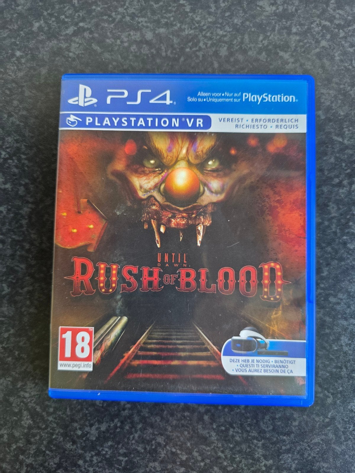 Ps4 Until Dawn Rush of Blood VR Horror game, Gebruikt, Vanaf 18 jaar, Overige genres, 1 speler